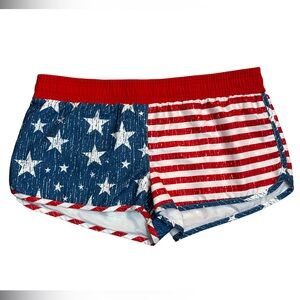 World Calhoun Patriotic Star and Stripe Shorts Women’s XL